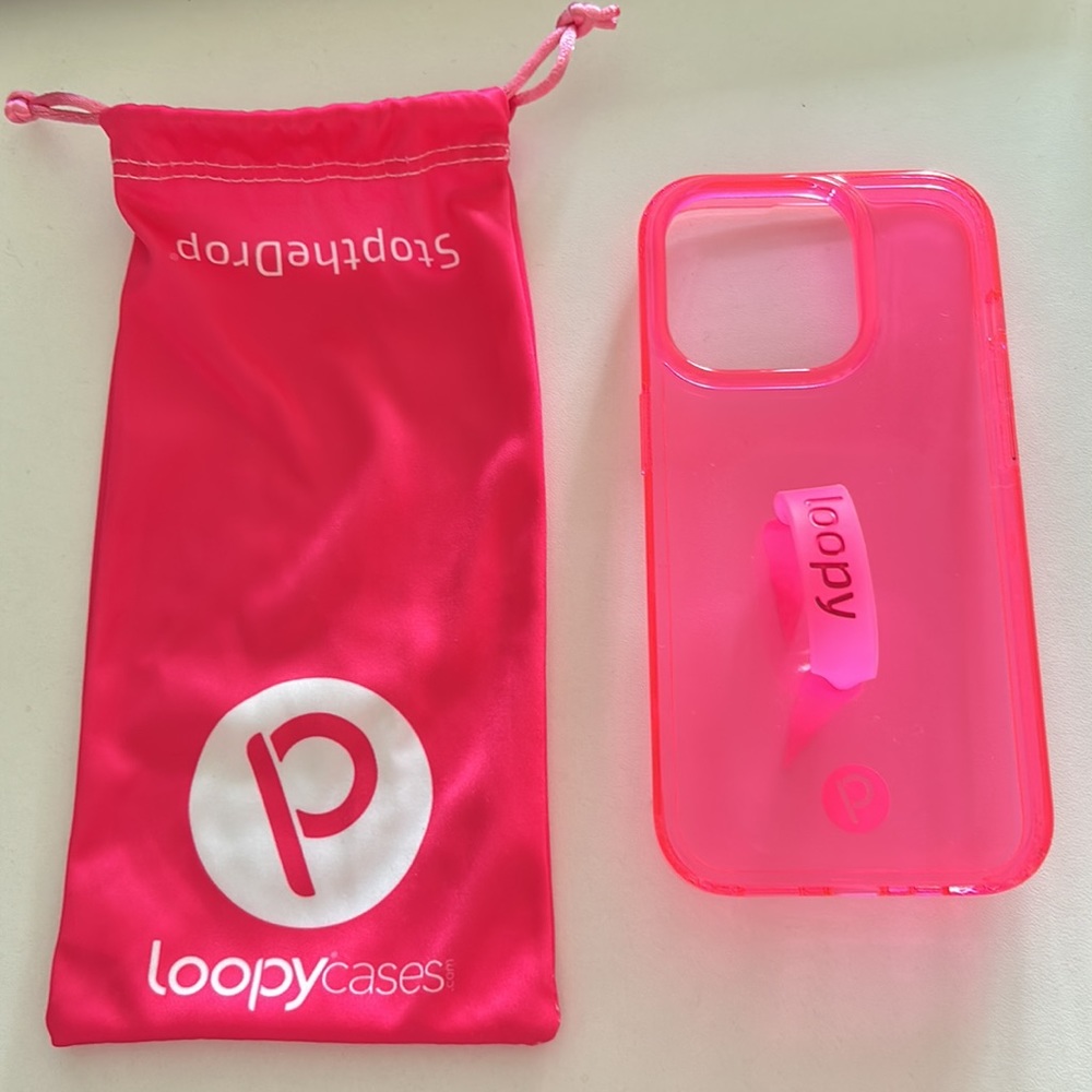 Loopy Case Clear Hot Pink